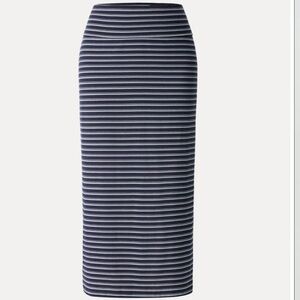 OGL Navy striped Midi Skirt